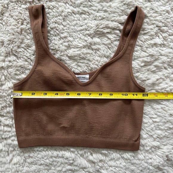 Cotton On Brown Ribbed Crop Tank Womens Size XS/S - Picture 4 of 6